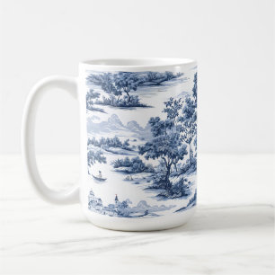 Toile de Jouy, blaues Porzellan, Porzellan, blaues Kaffeetasse