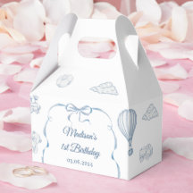 Toile De Jouy Blaues Schleifen Geburtstagsfeier