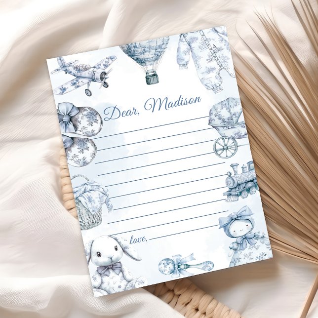 Toile De Jouy Blue Capsule Note Card Einladung (Von Creator hochgeladen)