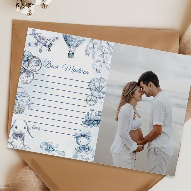 Toile De Jouy Blue Capsule Note Message Card Einladung (Von Creator hochgeladen)