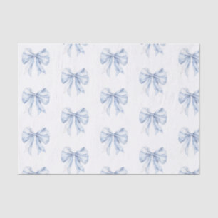 Toile de Jouy Blue Elegant Bow Seidenpapier