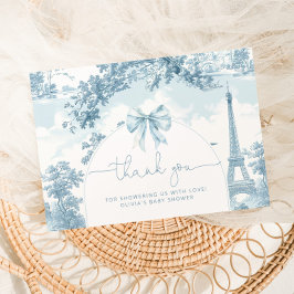 Toile de Jouy Bonjour Bebe Baby Dusche Dankeskarte