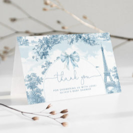 Toile de Jouy Bonjour Bebe Baby Dusche Dankeskarte