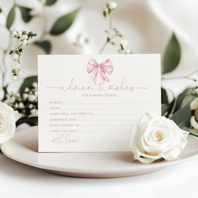 Toile de Jouy Bow advice and wishes bridal card (Von Creator hochgeladen)
