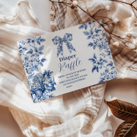 Toile De Jouy Bow Babydusche Diapper Raffle