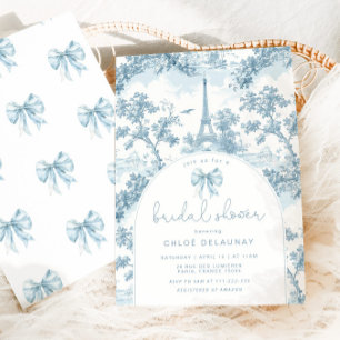 Toile de Jouy Brautparty French Bow Paris Einladung