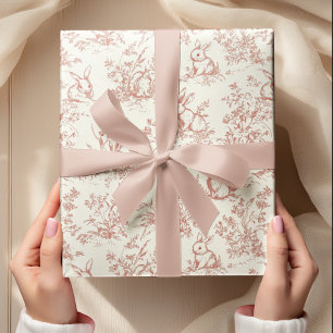 Toile de Jouy Bunny & Carrot Delight Vintage Geschenkpapier