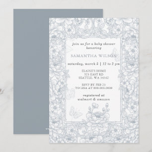 Toile De Jouy Chinoiserie Junge Baby Shower Einladung