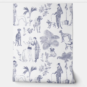 Toile De Jouy City Vintages Hintergrundbild Tapete