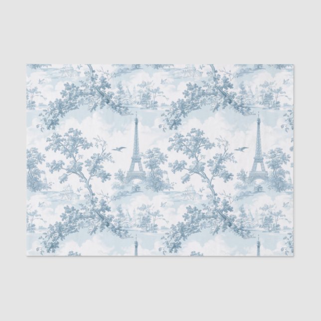 Toile de Jouy Eiffel Turm Pariser Chinoiserie Seidenpapier (Vorderseite)