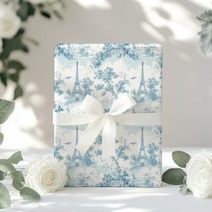 Toile de Jouy Eiffelturm Pariser Chinoiserie Geschenkpapier