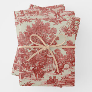 Toile de Jouy Fabric Geschenkpapier Set