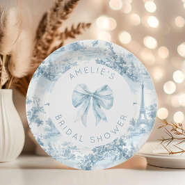 Toile de Jouy Französisch romantisches Brautparty Pappteller