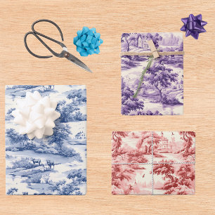 Toile De Jouy Französische Elegante Hütte Geschenkpapier Set
