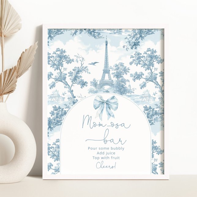 Toile de Jouy French Bow Momosa Bar Poster (Von Creator hochgeladen)