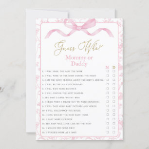 Toile De Jouy Mommy oder Daddy Baby Shower Spiel Einladung