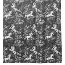 Toile De Jouy Monochrome Unicorns