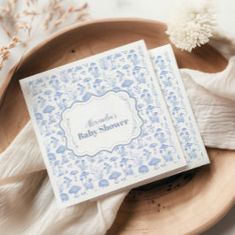 Toile De Jouy Mushrooms Woodland Babydusche Serviette