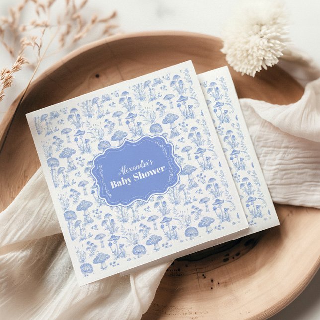 Toile De Jouy Mushrooms Woodland Babydusche Serviette (Von Creator hochgeladen)