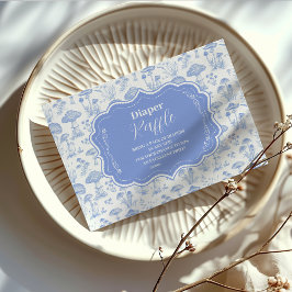 Toile De Jouy Mushrooms Woodland Diapper Raffle Begleitkarte