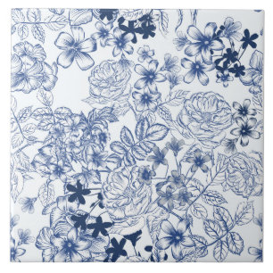 Toile-de-Jouy-Muster Fliese