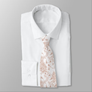 Toile-De-Jouy-Muster-Hochzeit Krawatte