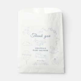 Toile de Jouy Nursery Baby Shower Thank you Geschenktütchen