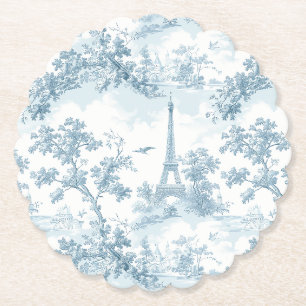 Toile de Jouy Pariser Vintage-Baby-Party Untersetzer