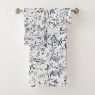 Toile De Jouy Pattern Badhandtuch Set