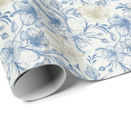 Toile-De-Jouy Pattern Wedding Geschenkpapier