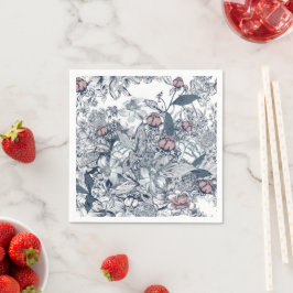 Toile-De-Jouy Pattern Wedding Serviette