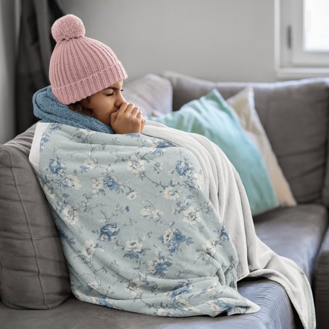 Toile De Jouy Peonies Sherpadecke (Toile De Jouy Peonies Sherpa Blanket)