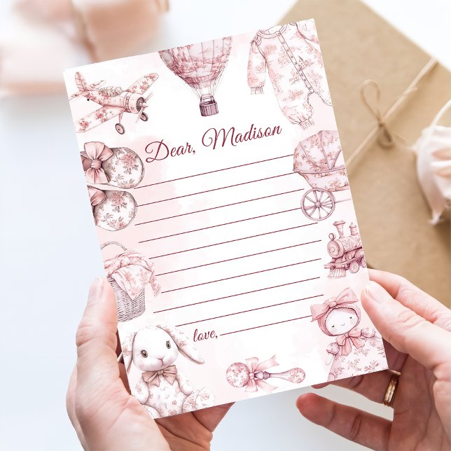 Toile De Jouy Pink Girl Kapsel - Karte (Von Creator hochgeladen)