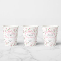 Toile De Jouy Rosa Schleifen Mädchen Baby Shower