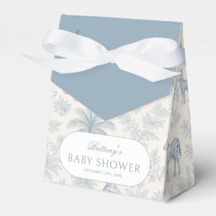 Toile De Jouy Safari Animals Blue Boy Baby Dusche Geschenkschachtel