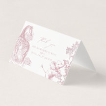 Toile de Jouy Safari Baby Shower Danke schön