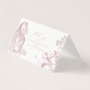 Toile de Jouy Safari Baby Shower Danke schön