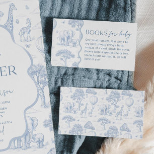 Toile De Jouy Safari Babydusche Bücher für Baby Visitenkarte