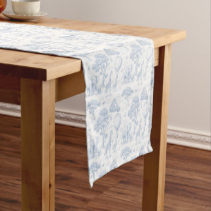 Toile De Jouy Safari Blau Baby Shower Tischläufer