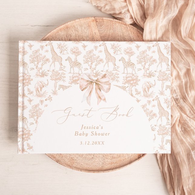 Toile de Jouy Safari Boho Baby Dusche Gästebuch (Von Creator hochgeladen)