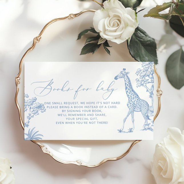 Toile de jouy Safari Bücher für ein Babyticket Begleitkarte (Von Creator hochgeladen)