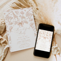 Toile de Jouy Safari Gender neutrale Babydusche