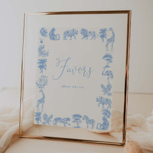 Toile De Jouy Safari Kinderdusche Favoriten Poster