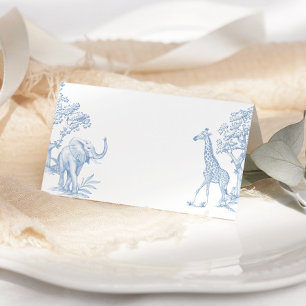 Toile de jouy Safari minimalistische Platzkarten