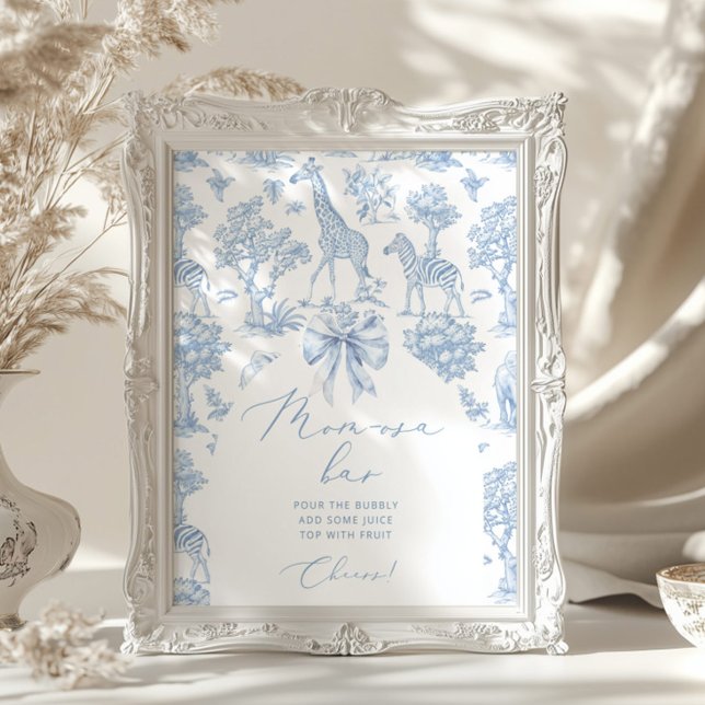 Toile de Jouy Safari Tiere Momosa Bar Poster (Von Creator hochgeladen)