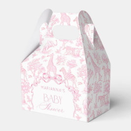 Toile de Jouy Safari Tiere Pink Bow elegant Geschenkschachtel
