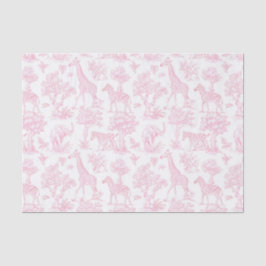 Toile de Jouy Safari Tiere rosa niedlich Seidenpapier