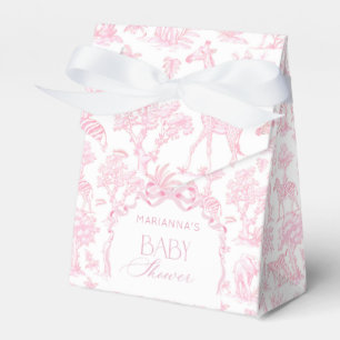 Toile de Jouy Safari-Tiere Rosa Schleife elegant Geschenkschachtel