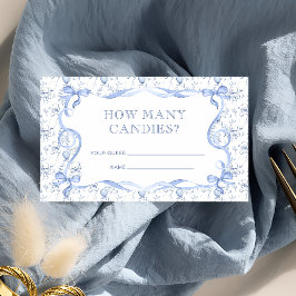 Toile De Jouy Teddy Bear rät, wie viele Candies Begleitkarte