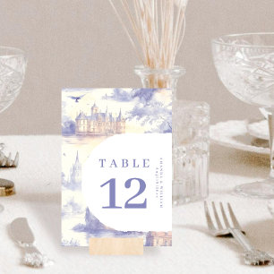 Toile de jouy Tischnummer Card